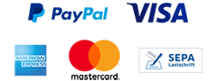 PayPal Visa AmEx Mastercard SEPA